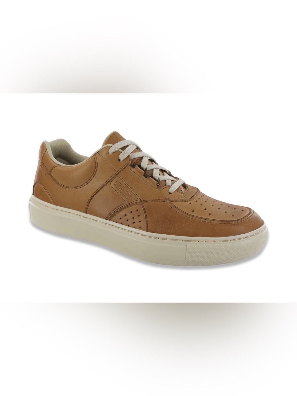 Sas Men's Leather Hi Street Lace Up Sneaker In Hazel. Size 12